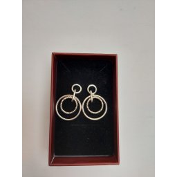 Cercei Damă din Argint 925, Jolie Silver, Model Cerc în Cerc, Dimensiuni 2.5 x 2 cm, Design Elegant și Modern, Greutate 5.8 g, Argintiu