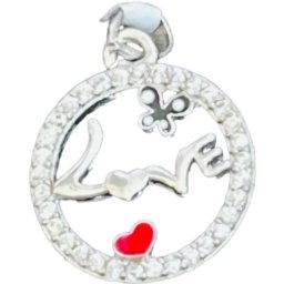Pandantiv din Argint 925, Jolie Silver, Model Love cu Inima si Fluture, Design Romantic, 15x15 mm, Greutate 1.1 g, Argintiu