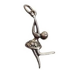 Pandantiv, Jolie Silver, Argint 925, Model Balerina Patinata, 1.3 g, 2.7 x 1.4 cm