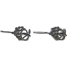 Cercei Damă din Argint 925, Jolie Silver, Model Tortiță cu Floare, Design Elegant și Delicat, Greutate 2.13 g, Argintiu