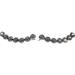 Cercei Damă din Argint 925, Jolie Silver, Model pe Lob cu Pietre, Design Elegant și Strălucitor, Greutate 2.1 g, Argintiu