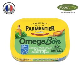 Parmentier conserva sardine OMEGA Bon cu ulei de in & floarea soarelui ,busuioc si alge 135 g