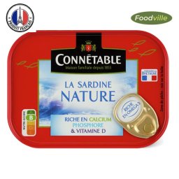 Connetable conserva sardine frantuzesti in suc propriu cu lamaie 135 g