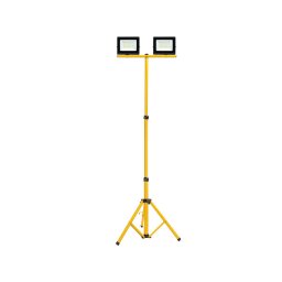 Aigostar - Proiector LED cu stativ 2xLED/30W/230V 6500K IP65 portocaliu/negru