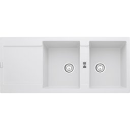 114.0153.948 Chiuveta bucatarie Franke Maris MRG 621 reversibila, 1160x500mm, tehnologie Sanitized, fragranite, Bianco
