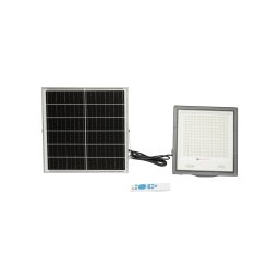 Proiector LED solar 200W cu panou 20W, baterie si telecomanda Breckner