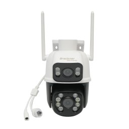 Camera de supraveghere WiFi exterior 6MP cu dubla lentila, PTZ si ICSee