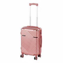 Valiza de cabina Leziter TraveLux Urban ABS 55x40x20 cm, aur roz