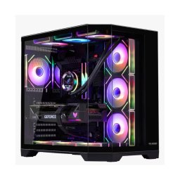 Carcasa gaming Interlink Banshee Black ATX, 7 ventilatoare ARGB