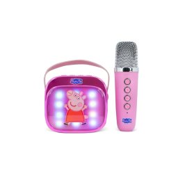 Microfon OCEANIA TRADING LTD Peppa Pig Popsing Led Light up Wireless Karaoke Speaker Roz