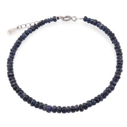 Bratara Safir dark discuri fatetate 4mm cu Argint 925
