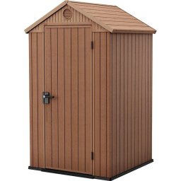 Casuță de grădină Keter Darwin 4x4 plastic 125,8x115,4 cm maro