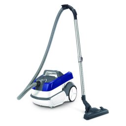 Aspirator multifunctional Wet&Dry, 2100 W putere maxima, digital, reglare electronica a puterii de aspirare, rezervor apa 5.2 l, filtru HEPA 13, alb/albastru