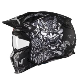 Casca MT Helmets Streetfighter SV S Hellish - Adventure, negru mat, Ochelari soare incluși, ECE 22.06