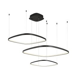 Lustră LED reglabilă pe cablu LORENZO LED/70W/230V 3000/4000/6000K neagră + telecomandă