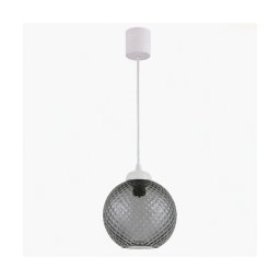 BRILAGI-LED Pendul pe cablu RETRO STICLĂ 1xE27/60W/230V Ø 18 cm cupru/gri fumuriu