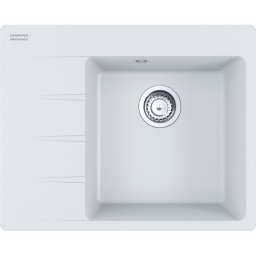 114.0633.123 Chiuveta bucatarie Franke Centro CNG 611/211-62 ST, picurator stanga, 62x50cm, fragranite, Bianco
