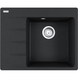 114.0633.129 Chiuveta bucatarie Franke Centro CNG 611/211-62 ST, picurator stanga, 62x50cm, fragranite, Nero