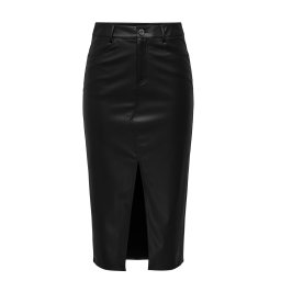 ONLY Fusta Onlbitten Faux Leath Pencil 15373299 C-N10 black