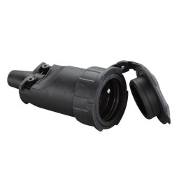 Priza neagra pentru cablu prelungitor Strend Pro, 250 V, IP65, 16A