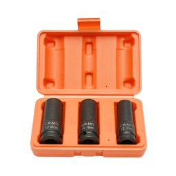 Trusa chei tubulare de impact lungi 17, 19, 21 mm, 1/2 inch, Cr-Mo, 3 piese Breckner Germany