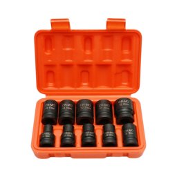Trusa chei tubulare de impact scurte 10-24 mm, 1/2 inch, Cr-Mo, 10 piese