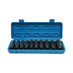 Trusa chei tubulare de impact lungi 10-24 mm, 1/2 inch, Cr-Mo, 10 piese Breckner Germany
