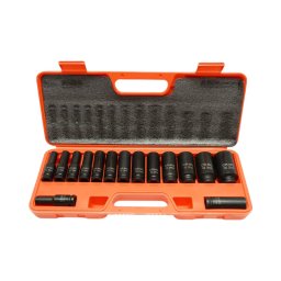 Trusa chei tubulare de impact lungi 10-32 mm, 1/2 inch, Cr-Mo, 15 piese