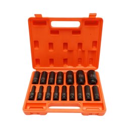 Trusa chei tubulare de impact lungi 10-32 mm, 1/2 inch, Cr-Mo, 16 piese