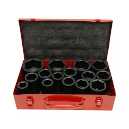 Trusa chei tubulare de impact lungi camion 22-60 mm, 1 inch, 15 piese