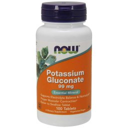 NOW Foods Gluconat de Potasiu 99 mg 100 tab.
