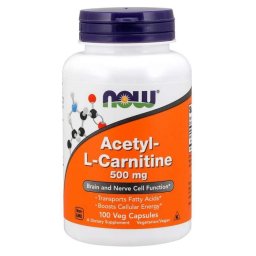 NOW Foods Acetil-L-Carnitină 500 mg 100 caps.