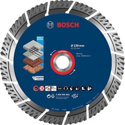 Disc de taiere diamantat pentru polizoare unghiulare, 230 x 22.23 x 2.4 x 15 mm