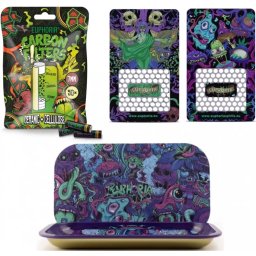 Euphoria Set Psychedelic Filtre carbune activ + Grinder + Tava cu Capac magnetic