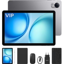 Tableta Doogee Tab G5 VIP, 4G SIM, Wi-Fi, 10.1-inch 120Hz IPS, Octa-Core, 128GB, Camera 8MP + 5MP, GPS, Stereo, Android 16, Gray