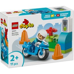 LEGO DUPLO - Motocicleta albastra de politie 10471, 11 piese