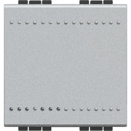 Intrerupator cap scara, basculant - 16 AX 250 V -Aluminiu - 2 module - Bticino Living Light - NT4003M2N