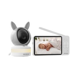 TESLA Electronics Bambino - Monitor video inteligent pentru bebeluși, cameră 4 MP 2560p, 5V, 5000 mAh, Wi‑Fi