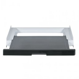 Kit universal de suprapunere Haier HASTKU10B StackKitBlack, raft glisant 12 kg, pentru masina de spalat si uscator, alb/negru