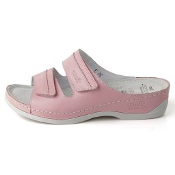 Papuci dama, Batz, Rea-Roz, casual, piele naturala, ortopedici, cu platforma, roz (Marime: 38)