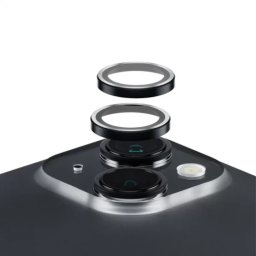 Folie PanzerGlass Sticla Camera Hoops pentru iPhone 15/15 Plus Negru