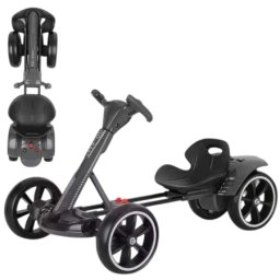 Kart Electric Pliabil Pentru Copii, 12V, Bluetooth, 3-7 Ani, Negru