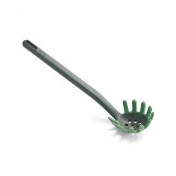 Lingura pentru spaghete Lekue 1010188, 32,8 cm, Rezistenta la zgarieturi, Orificii de scurgere, 4/220°C, Verde