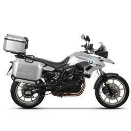 Set complet de cutii de aluminiu SHAD TERRA, 37L cutie centrala si 36L 47L cutii laterale, incluzand set de montaj si placa SHAD BMW F 650 GS F 700 GS F 800 GS