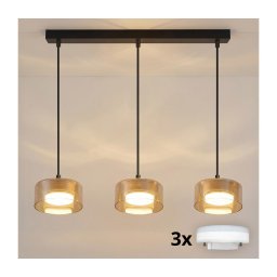 BRILAGI - Lustru LED RGB cu dimmer AURA LUX 3xGX53/14W/230V Wi-Fi Tuya negru/auriu