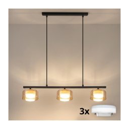 BRILAGI - Lustru LED RGB dimabil AURA LUX 3xGX53/14W/230V Wi-Fi Tuya negru/auriu
