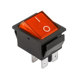 Intrerupator basculant ON/OFF IRS-201-1A rosu, 4 pini, 20A