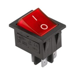 Intrerupator ON/OFF cu bascula IRS-201, rosu, 1A pentru panou