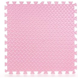 Covoras puzzle XL din spuma EVA roz, 2 piese 60x60 cm, grosime 2 cm