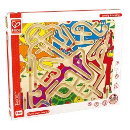 Labirint magnetic din lemn Hape Zoo'm cu 2 baghete, 2 ani+